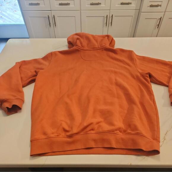 Carhartt Mens  Orange Hoodie Sweatshirt  Acid Wash  size Large - Picture 11 of 14